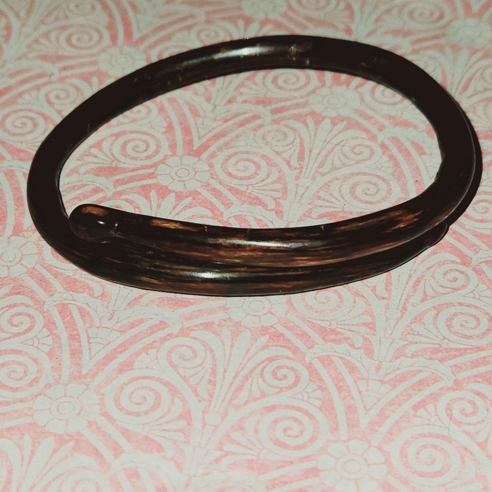 Laminated Tortoiseshell Style Snake Bypass Bracelet Flapper Girl Themed